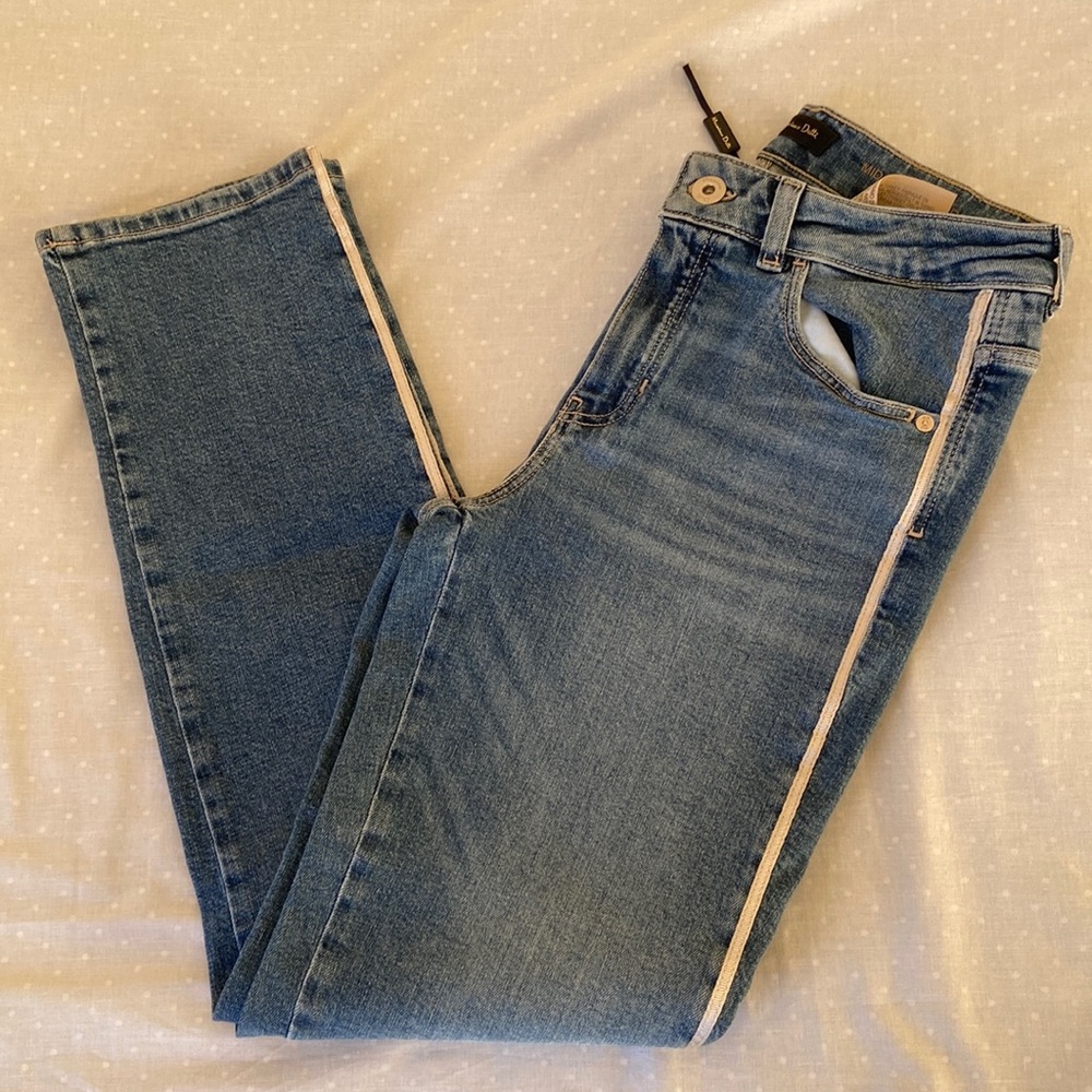 Massimo Dutti Mid Rise Slim Cropped Jeans Size 4